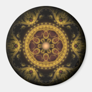 Magisches Fraktal-Muster Mandala Magnet