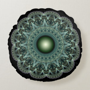 Magisches Fraktal-Ornament Rundes Kissen