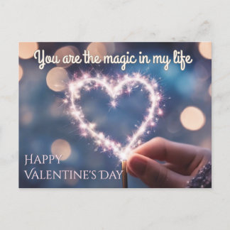 Magisches funkelndes Herz Valentinstag-Karte Feiertagspostkarte