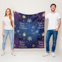 Magisches Glauben an die Magie von Weihnachten Fleecedecke