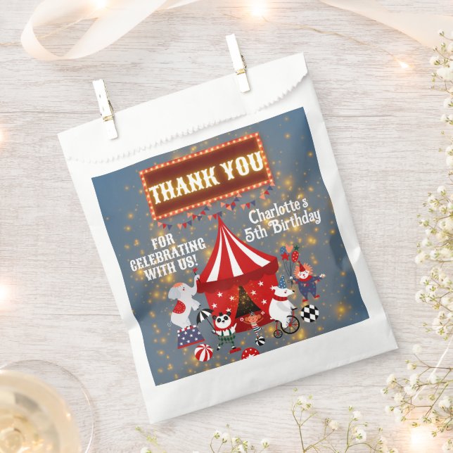 Magisches glühendes Zirkus-Party Vielen Dank Geschenktütchen (Ausgeschnitten)