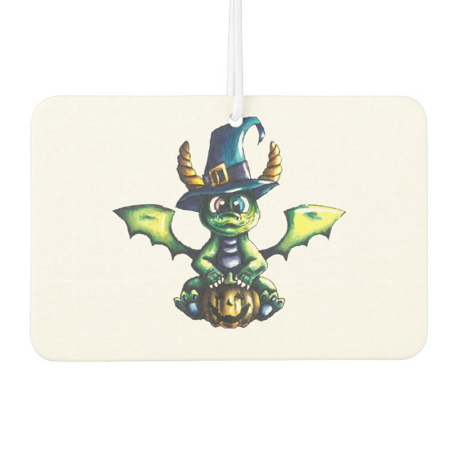 Magisches Halloween-Drachendesign Autolufterfrischer (Vorderseite)