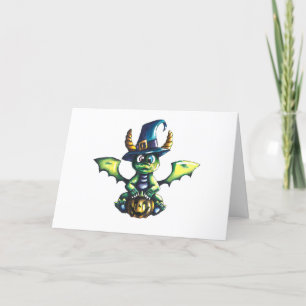 Magisches Halloween-Drachendesign Dankeskarte