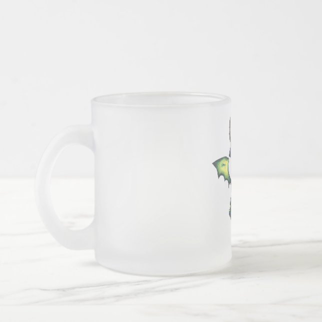 Magisches Halloween-Drachendesign Mattglastasse (Links)