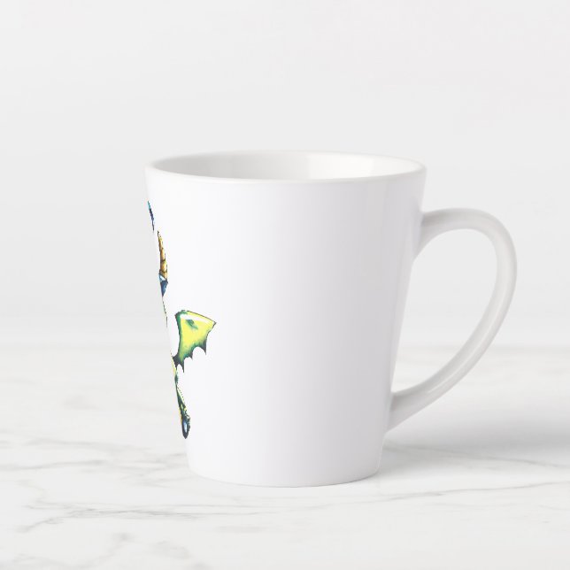 Magisches Halloween-Drachendesign Milchtasse (Rechts)