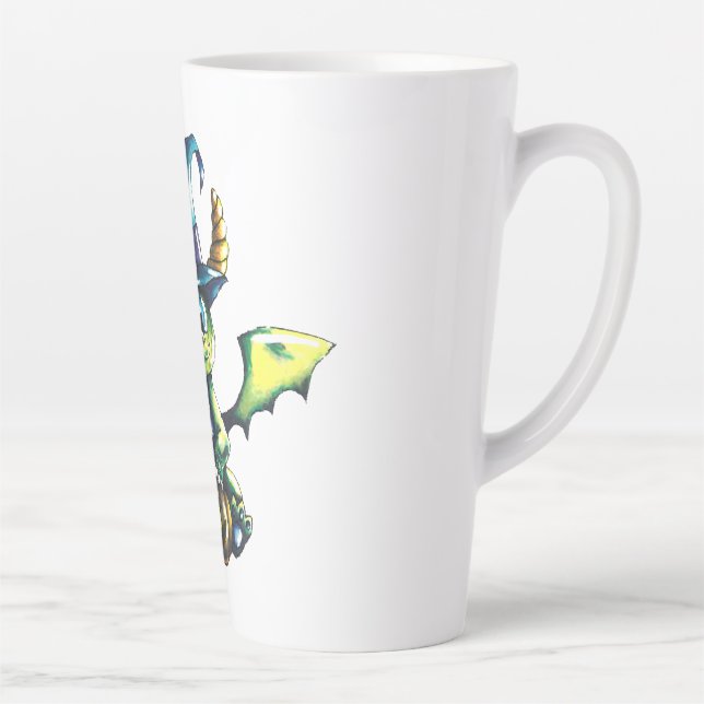 Magisches Halloween-Drachendesign Milchtasse (Rechts)