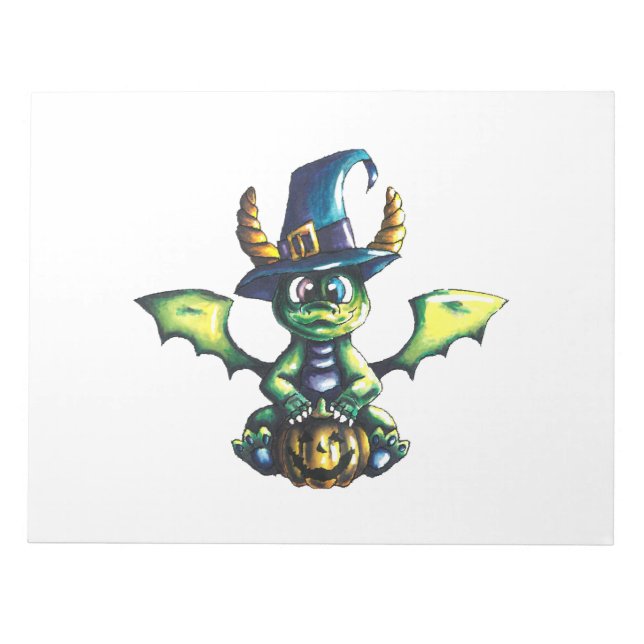 Magisches Halloween-Drachendesign Notizblock (Vorderseite)