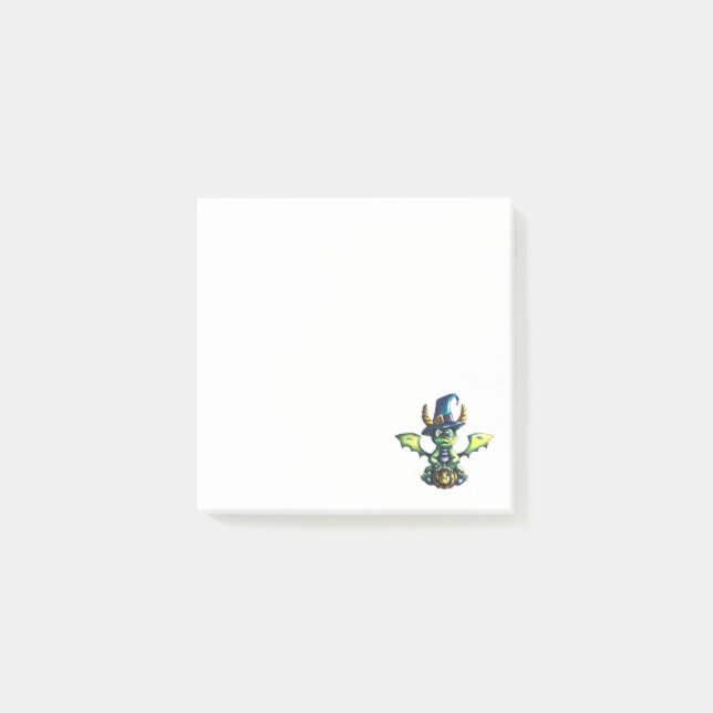 Magisches Halloween-Drachendesign Post-it Klebezettel (Vorderseite)