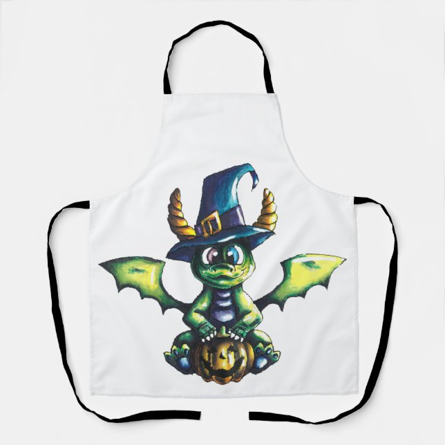 Magisches Halloween-Drachendesign Schürze (Vorderseite)