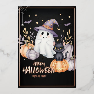 Magisches Halloween-Party Folieneinladung