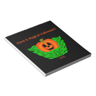 Magisches Halloween Pumpkin Notepad 14 cm x 15,2 c Notizblock