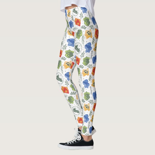 Magisches Herbologie-HOGWARTS™-Häusermuster Leggings (Links)
