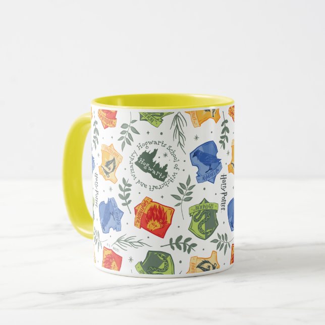 Magisches Herbologie-HOGWARTS™-Häusermuster Tasse (Vorderseite Links)