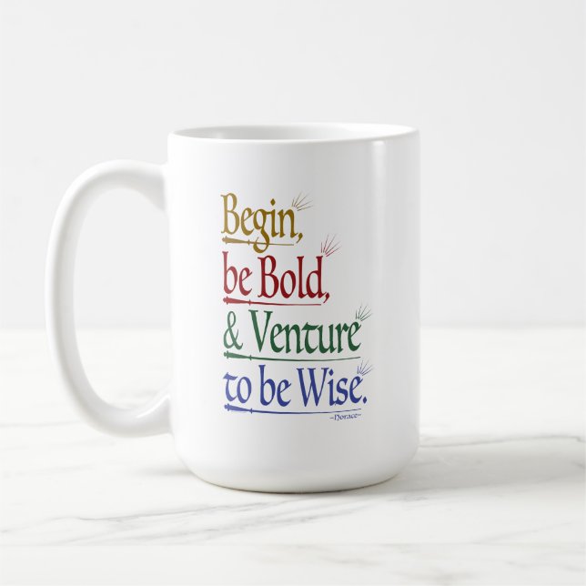 Magisches Horace Zitat 15oz. Mug Kaffeetasse (Links)