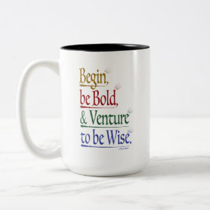 Magisches Horace Zitat 15oz. Zweifarbige Tasse