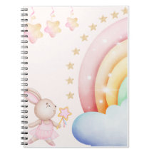 Magisches Kaninchen und Regenbogen | Süße Pastell-