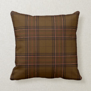 Magisches kariertes Brown Kissen