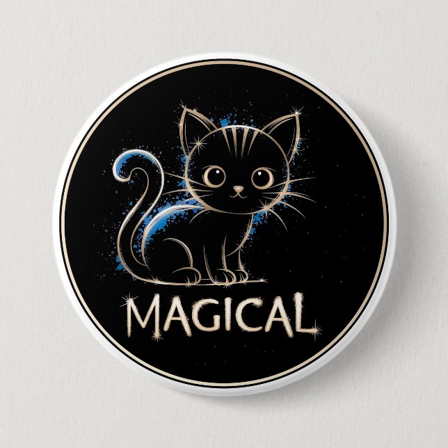 Magisches Kätzchen Button (Vorderseite)
