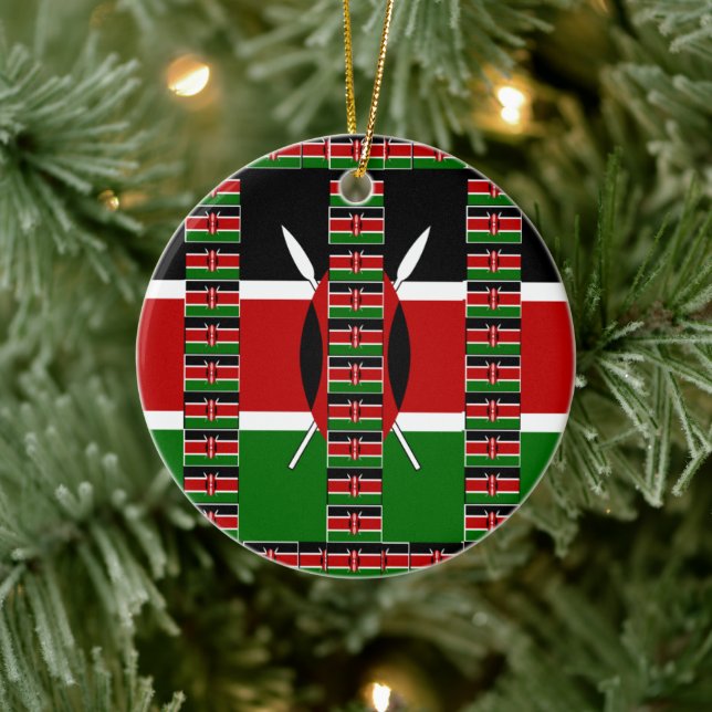 🇰 🇪 Magisches Kenia: Rahmen der Einheit und des  Keramikornament (Baum)