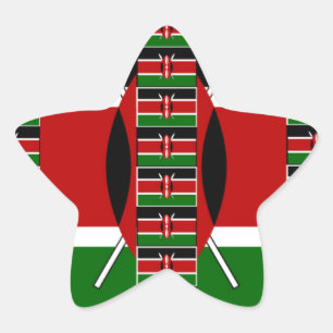 🇰🇪 Magisches Kenia: Rahmen der Einheit und des S Stern-Aufkleber