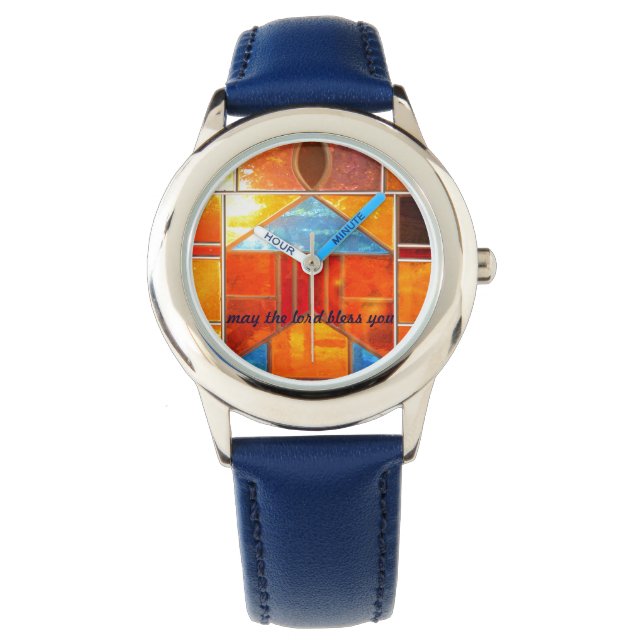 Magisches Licht, das aus den Fenstern der Kirche s Armbanduhr (Vorderseite)