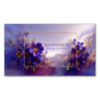 Magisches Lila Blumen Gold Glitzer Abstrakt