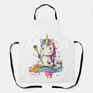 Magisches Maler Einhorn (1) Schürze