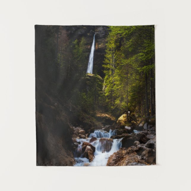 Magisches Märchen am Wasserfall Peričnik, Slowenie Wandteppich (Vorderseite)