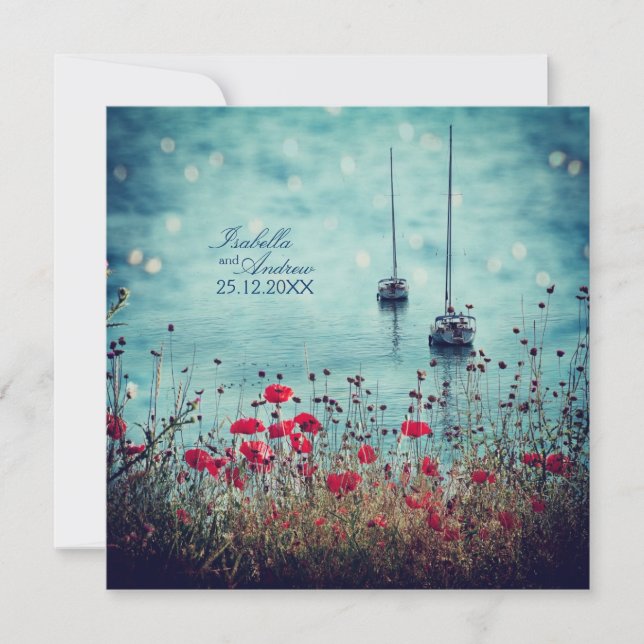 Magisches Meer der Liebe - Hochzeit Einladung (Vorderseite)