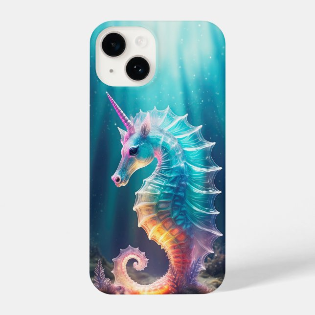 Magisches Meer Einhorn iPhone 14 Hülle (Rückseite)