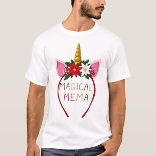 Magisches Mema-Einhorn-Shirt Weihnachts-Pyjama-Shi T-Shirt