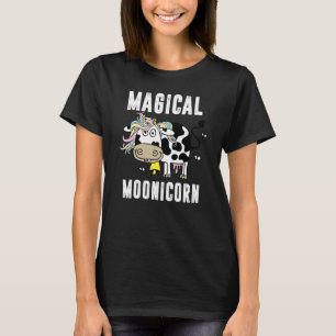 Magisches Mondhorn Einhorn Für Männer Frauen Kuh T-Shirt