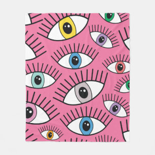 Magisches Muster mit bunten Augen. Mystischer Hint Fleecedecke