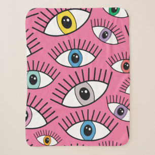 Magisches Muster mit bunten Augen. Mystischer Hint Sherpadecke