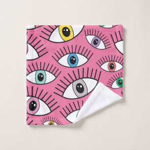 Magisches Muster mit bunten Augen. Mystischer Hint Waschlappen