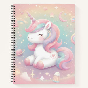 Magisches Niedliches Funkelnd Pastel Unicorn-Noteb Notizbuch