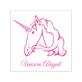 Magisches Niedliches Monogramm A Custom Unicorail  Permastempel