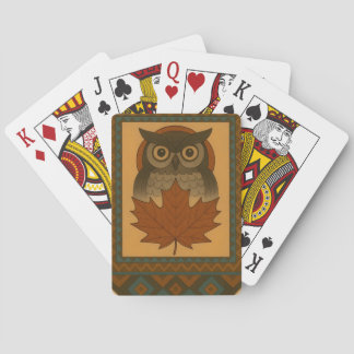 Magisches Owl-Design mit verblasstem Look Spielkarten