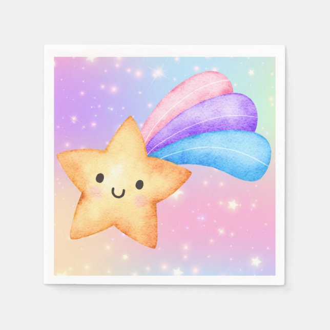 Magisches Party Shooting Star Napkin Serviette (Vorderseite)