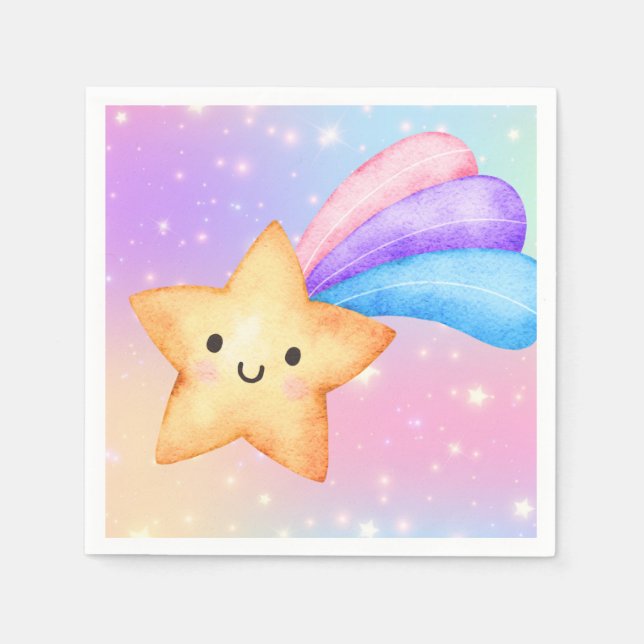 Magisches Party Shooting Star Napkin Serviette (Vorderseite)