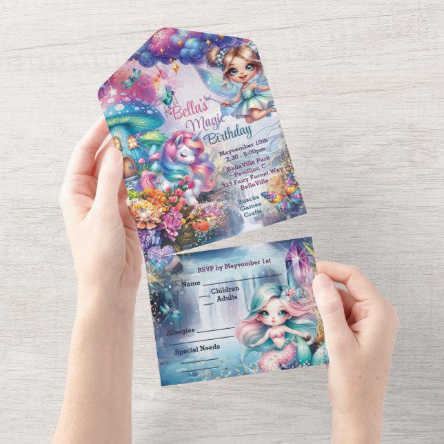 Magisches Party und Dusche Einladung (Abreißen)
