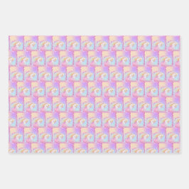Magisches Party-Wrapping-Papier Flachblatt-Set 3 Geschenkpapier Set