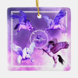Magisches Pegasus Universum. Keramikornament