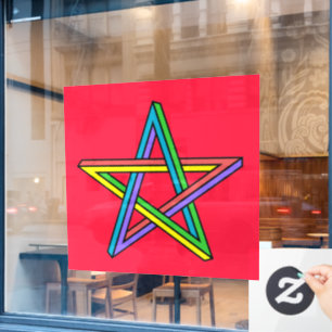 Magisches Pentagramm Fensteraufkleber
