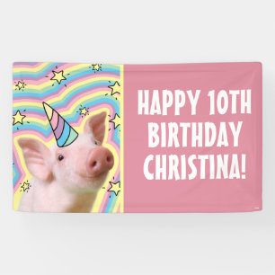 Magisches Piglet Unicorn Banner