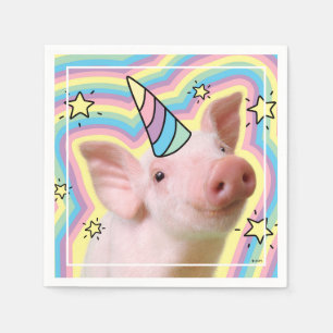 Magisches Piglet Unicorn Serviette