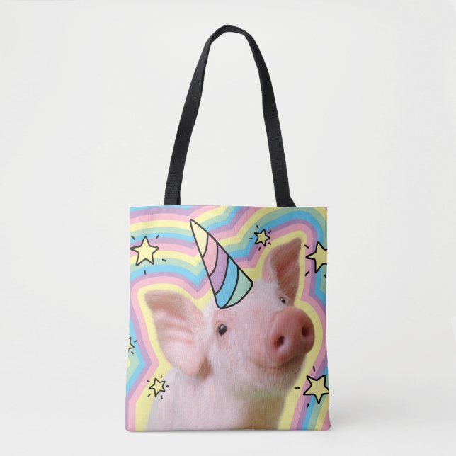 Magisches Piglet Unicorn Tasche (Vorderseite)