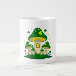 Magisches Pilzdorf mit Leuchteffekt Jumbo-Tasse