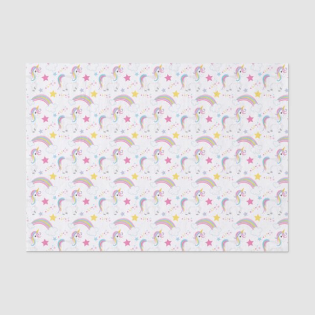 Magisches Rainbow Unicorn Seidenpapier (Vorderseite)