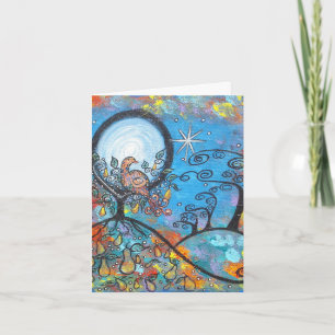 Magisches Rebhuhn in einer Feiertagskarte